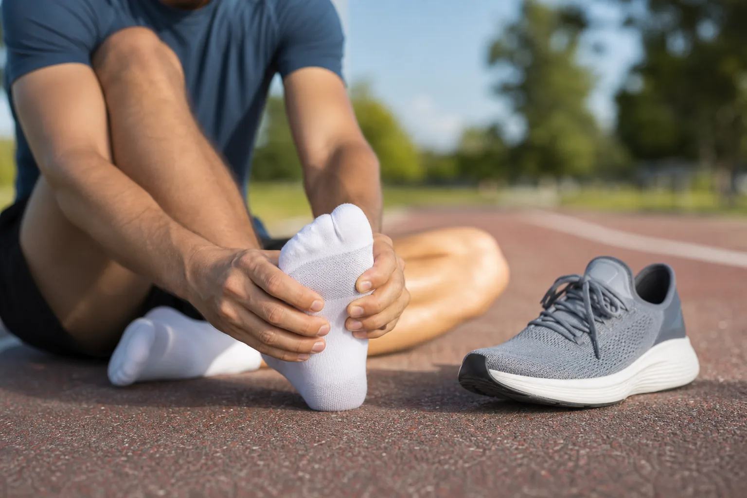 Runner experiencing pain in the ball of the foot after training