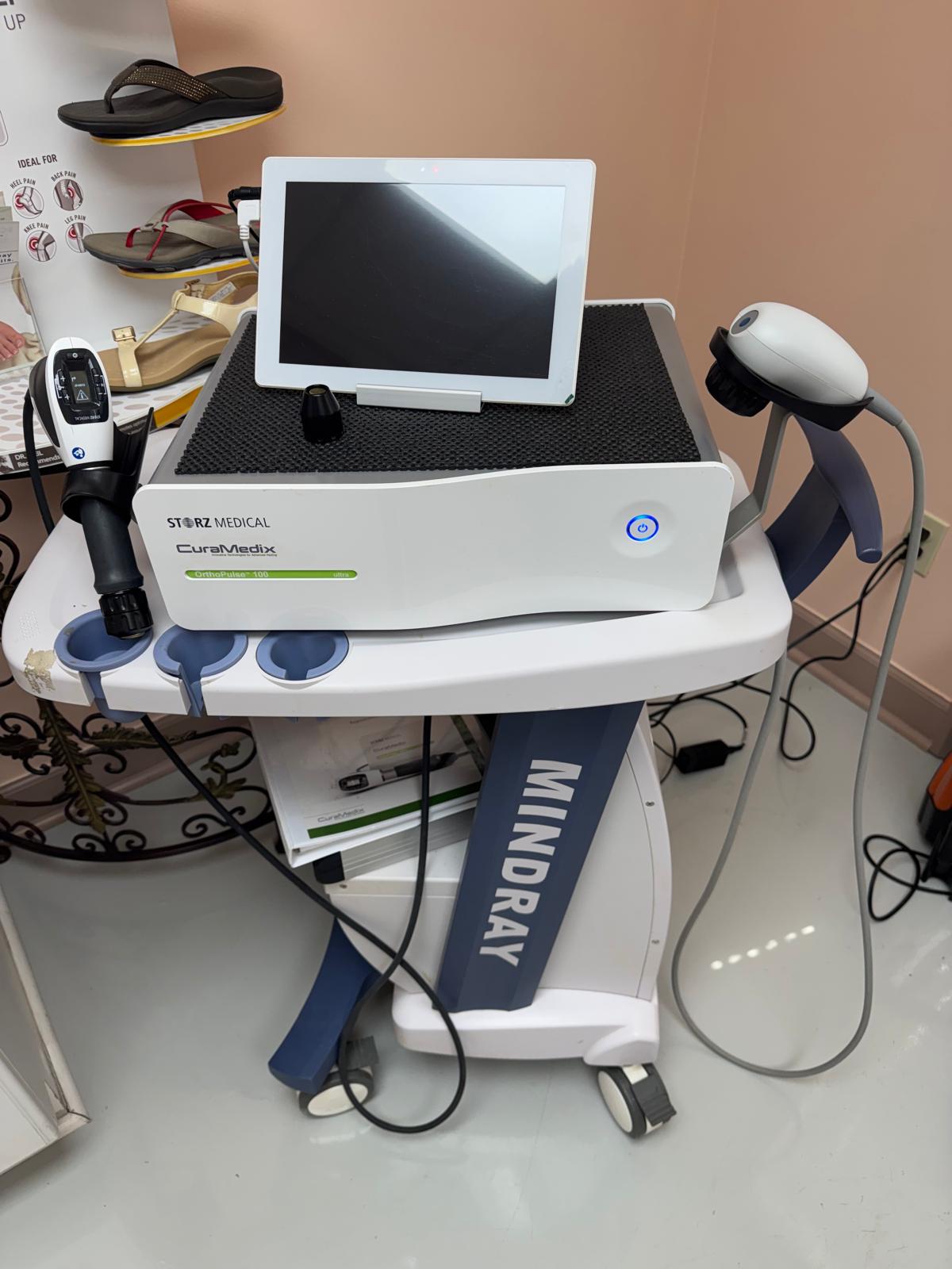 Storz Medical EPAT shockwave therapy unit at Choice Podiatry Center in Marietta, GA